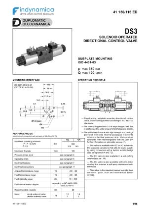 Cetop 3 NG6 directional valves
