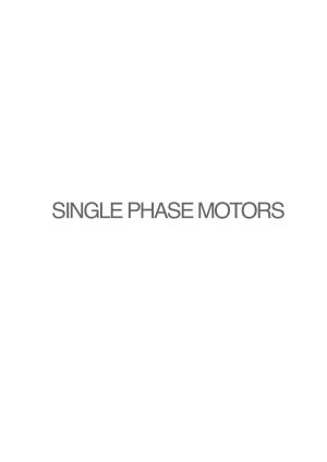Single phase motors